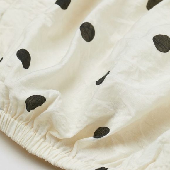 NWT H&M Off the Shoulder Polka Dot Crop Top - Picture 2 of 5